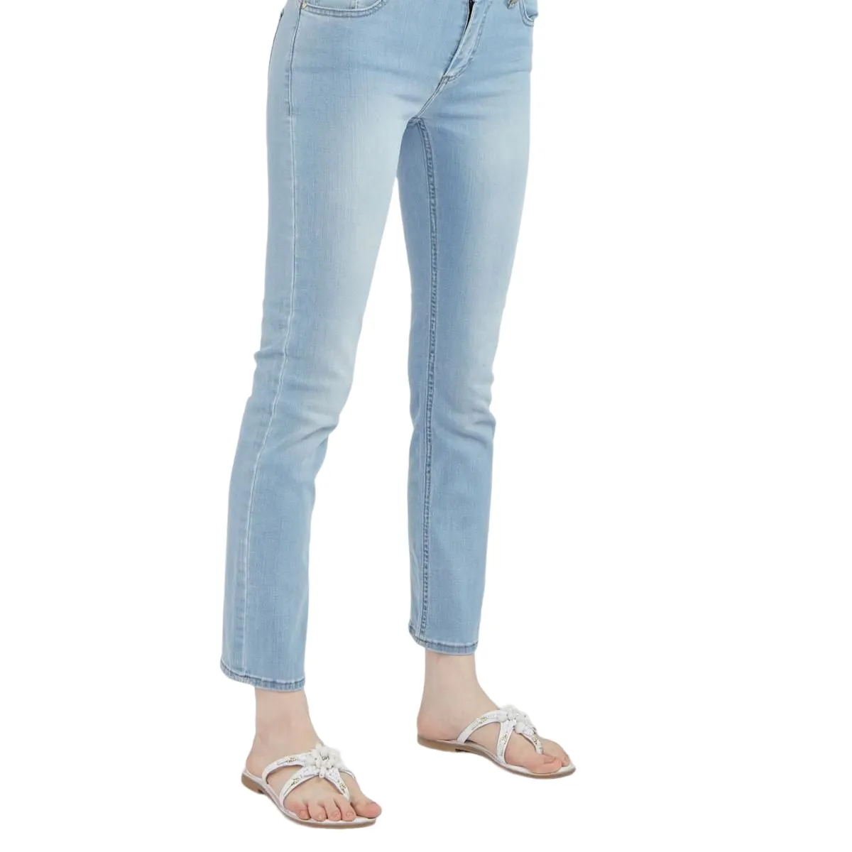 Caf??Noir Pantalone Denim Slim da donna C7JJ3060 B030 light sky Odor Control Treatment Sharp Vibe