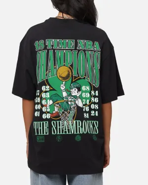 Moisture Control Fabric Mitchell & Ness Boston Celtics 18-Time NBA Champions T-Shirt Faded Black