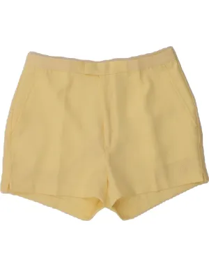 Light Weight Smart Look CRANE Womens High Waist Casual Shorts IT 52 2XL W32 Yellow Polyester