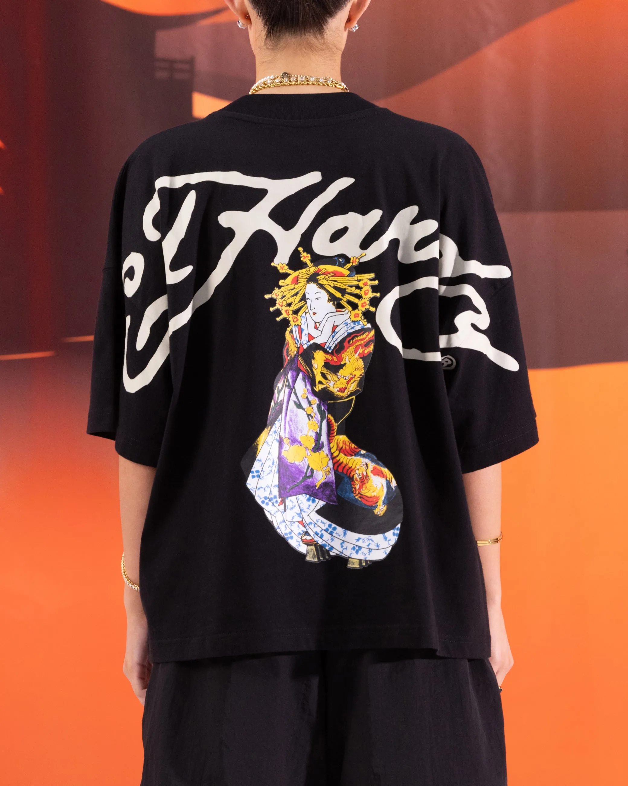Ed Hardy Geisha T-Shirt Black Athletic Wear