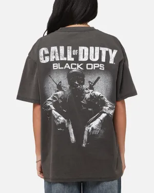 Light Casual Goat Crew X Call Of Duty Black Ops Heavy T-Shirt Black Wash
