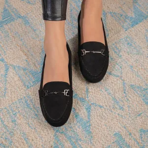 Tresmode Sangelus Black Women's Dress Loafers Anti-microbial Fit Firm
