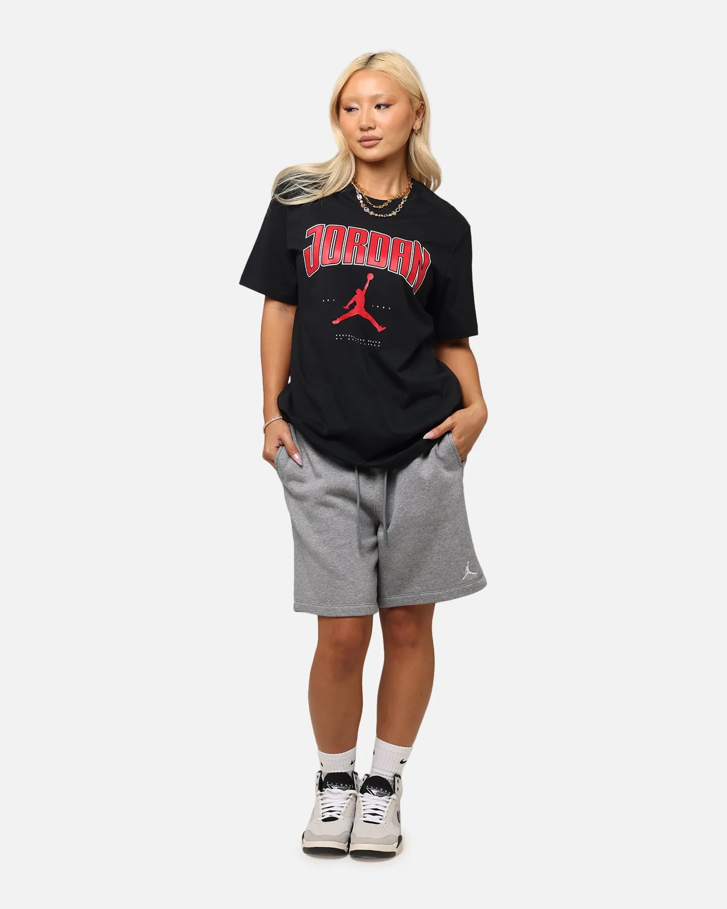 monochromatic Jordan City 88 Crewneck T-Shirt Gym Red/Black