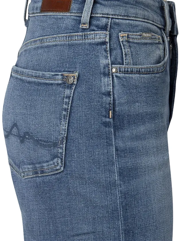 Pepe Jeans pantalone da donna largo in jeans PL204162HS18 blu chiaro Go-to Comfort Minimal Outfit