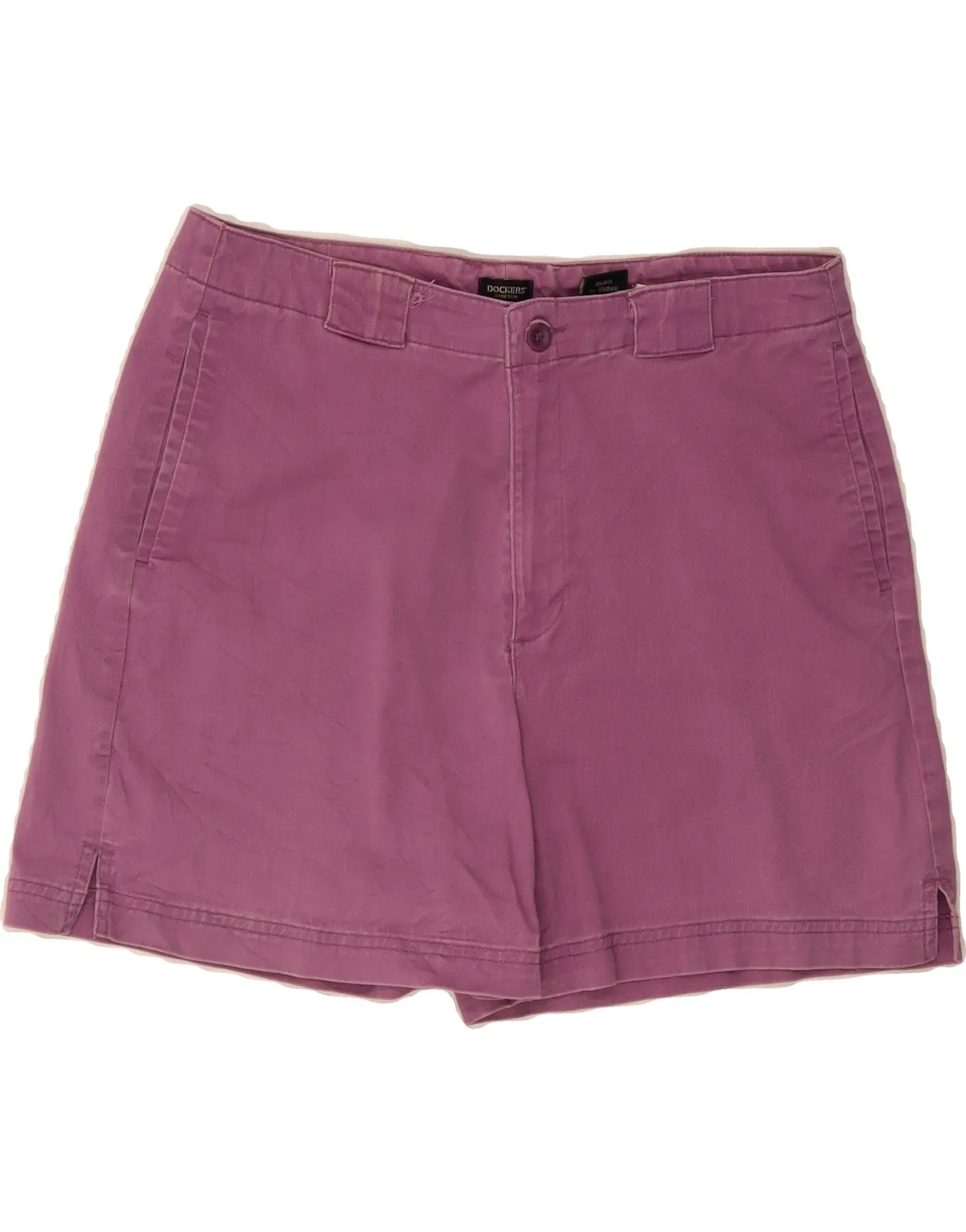 Performance Fit DOCKERS Womens Khakis High Waist Chino Shorts US 12 Large W32  Purple