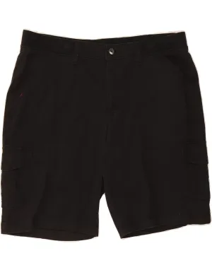 LEE Womens Relaxed Fit Cargo Shorts US 16 2XL W36  Black Cotton Warm Day