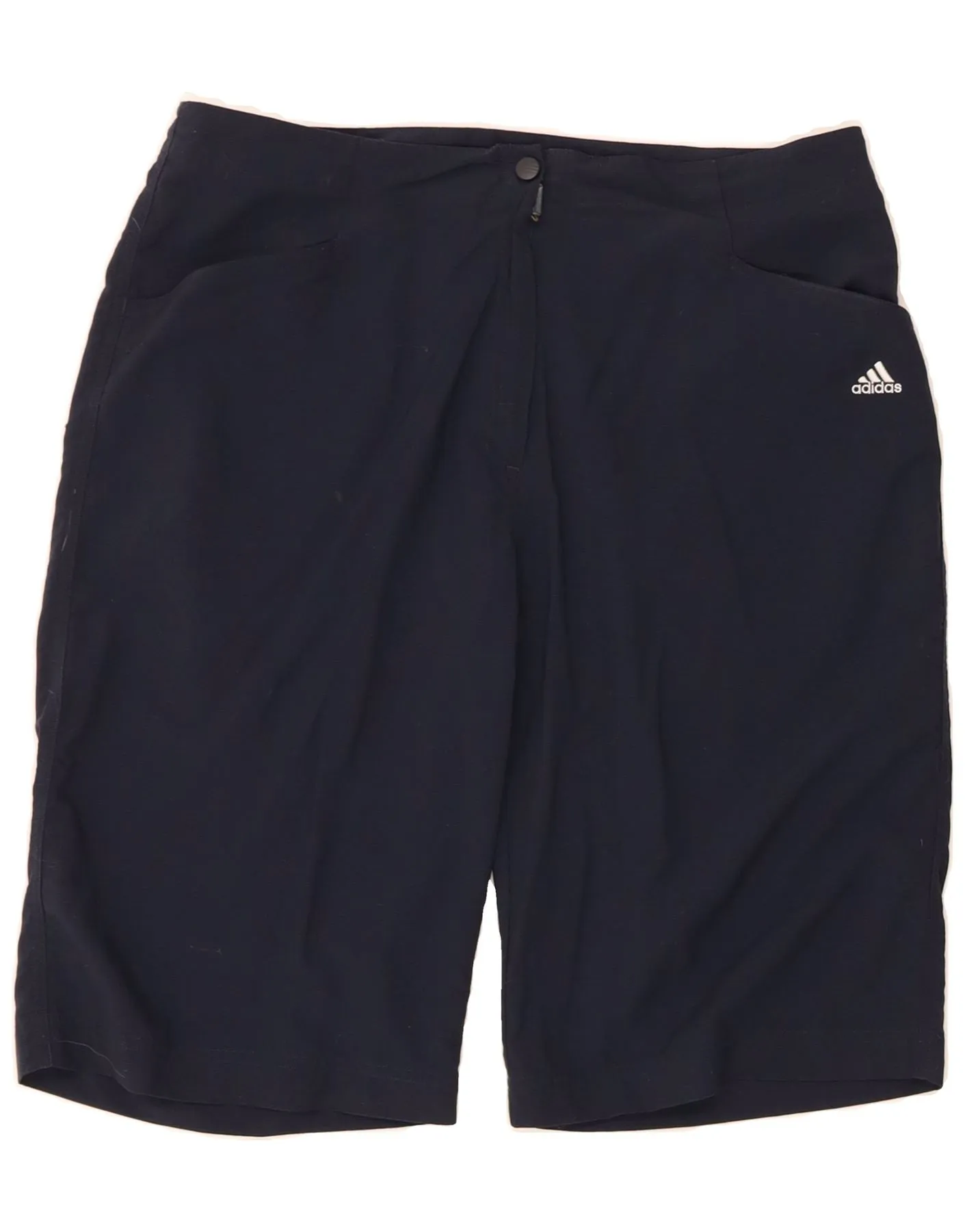 snowboard clothing Modular Storage Design ADIDAS Womens High Waist Casual Shorts UK 18 XL W34 Navy Blue Polyamide