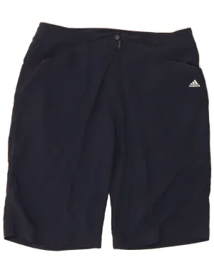 snowboard clothing Modular Storage Design ADIDAS Womens High Waist Casual Shorts UK 18 XL W34 Navy Blue Polyamide