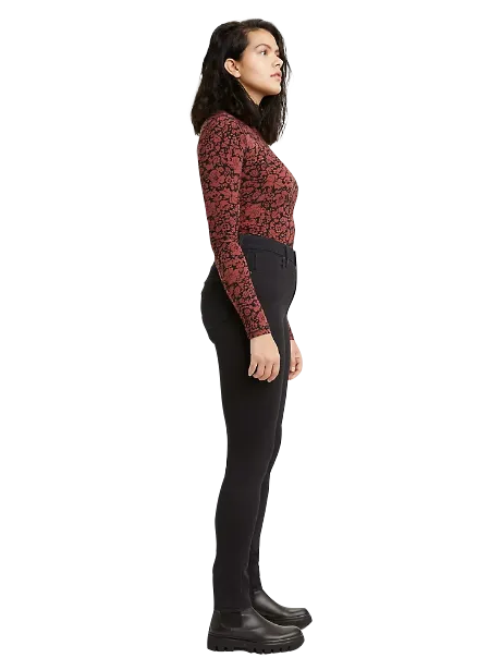 Waterless Wash Technology Office Wear Modern Rainy Day Levi's pantalone jeans da donna a vita alta 721 Skinny 188820233 stonewashed nero