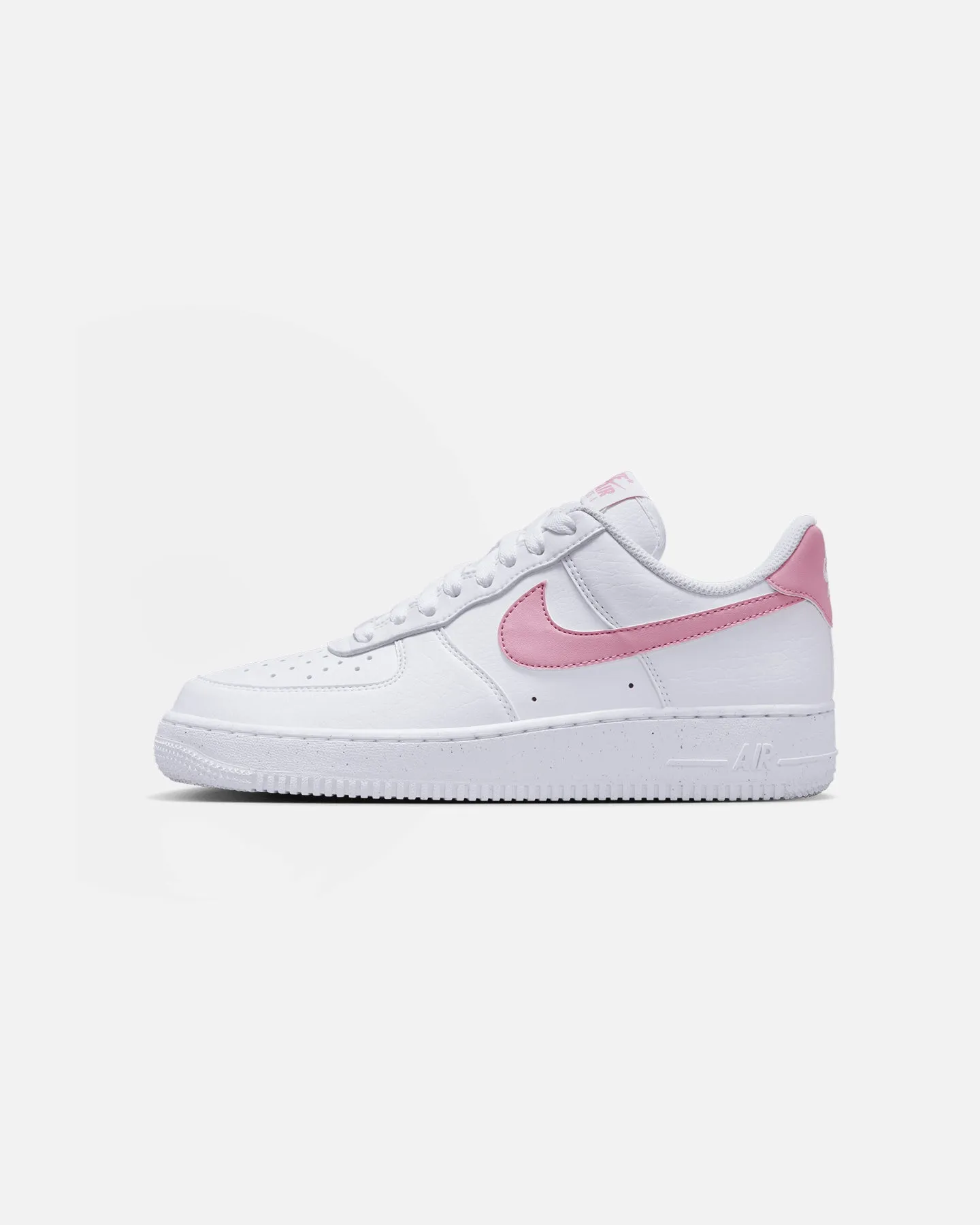 Nike Women's Air Force 1 '07 Next Nature White/Pink Ventilation Perforation System