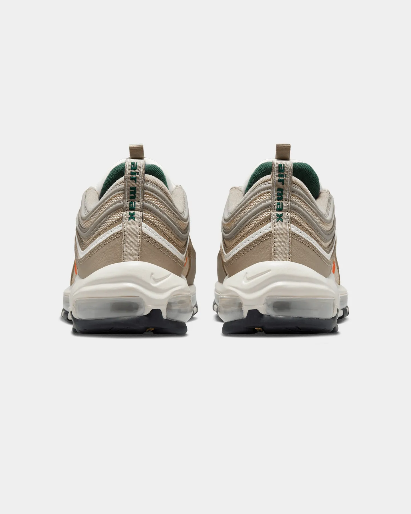 Nike Women's Air Max 97 SE Khaki/Picante Red/Sesame Sail Thermoformed Heel Counter