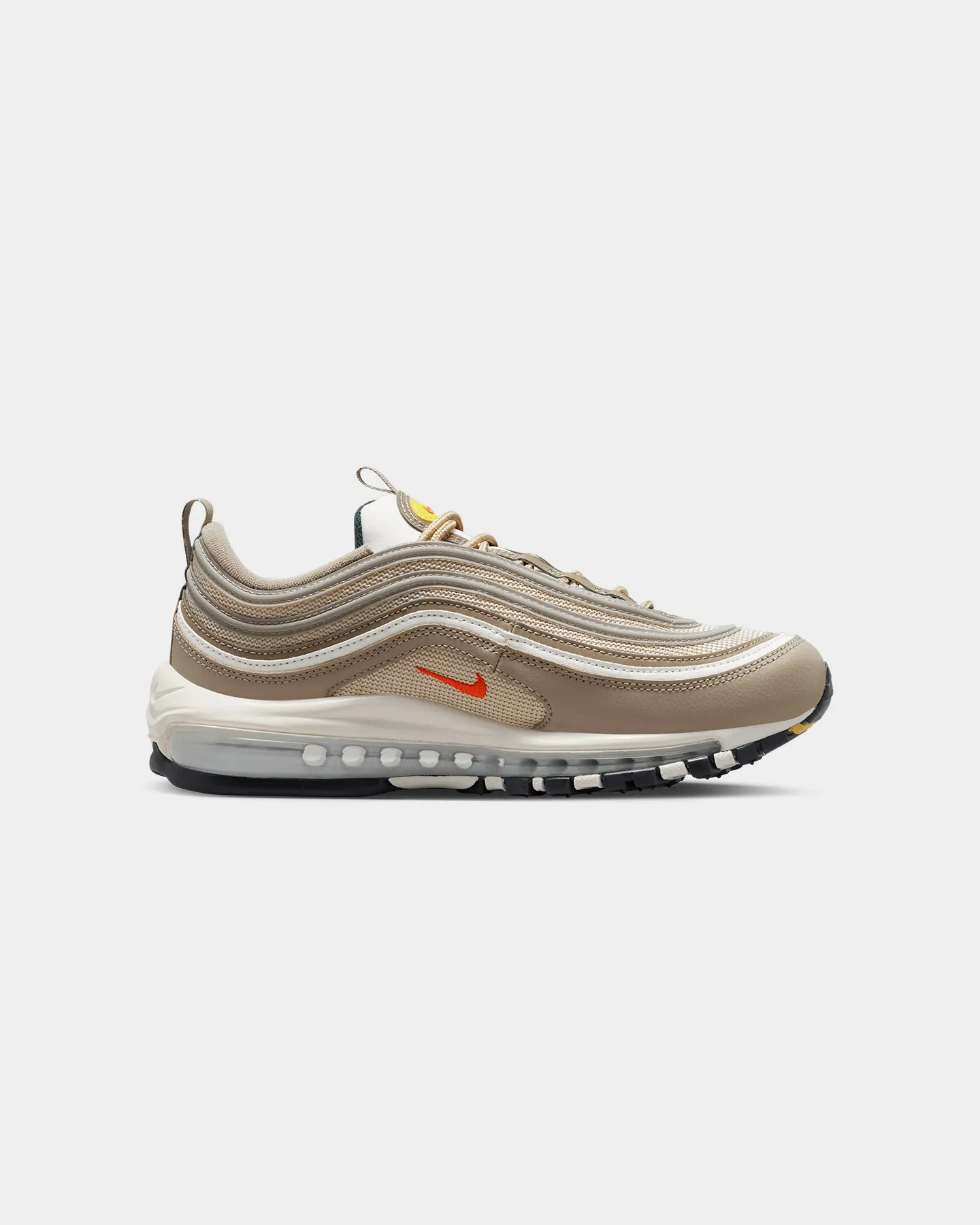 Nike Women's Air Max 97 SE Khaki/Picante Red/Sesame Sail Ring Walk Waterproof Daily Walk