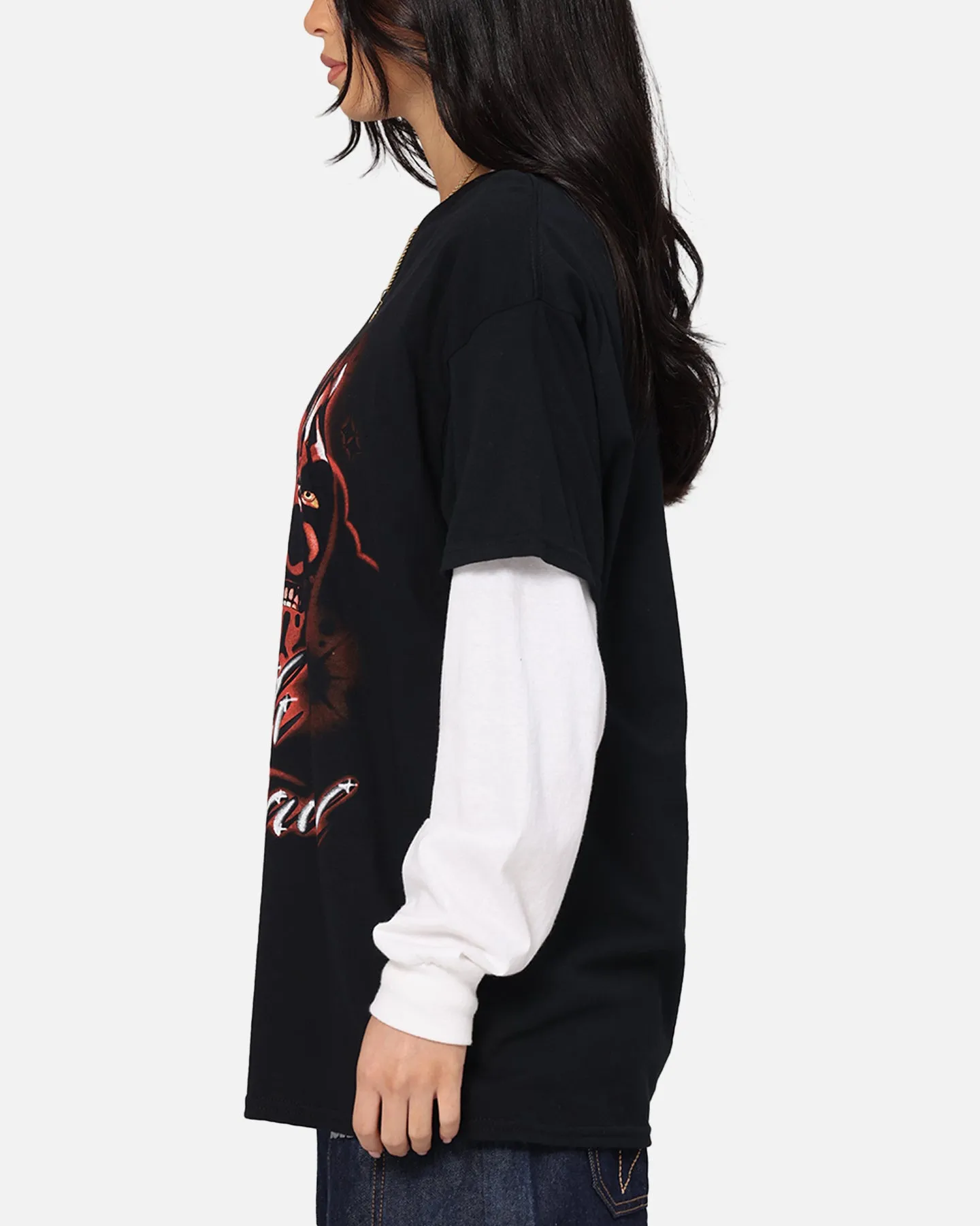 Timeless Comfort Wear Goat Crew Star Wars Darth Maul Airbrush T-Shirt Black