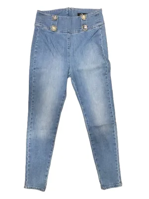 Stretch Holiday Vibes Streetwear Fan Relish Jeans Pantalode in jeans da donna a vita alta Chelline/a DP807135021 1799 blu