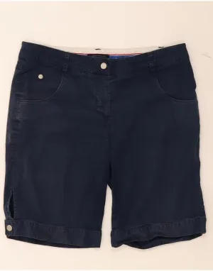 TOMMY HILFIGER Womens Casual Shorts US 10 Large W32 Navy Blue Pinstripe Heels