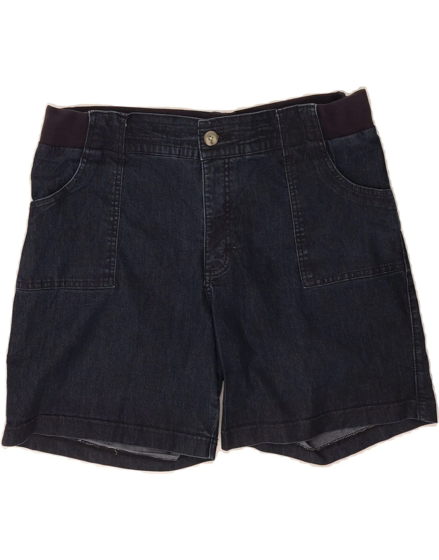No Wrinkle LEE Womens Riders Mid Rise Denim Shorts US 16 2XL W38  Blue Cotton