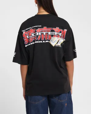All-Purpose Wear Soft Brushed Finish Loiter Fighter Vintage T-Shirt Vintage Black