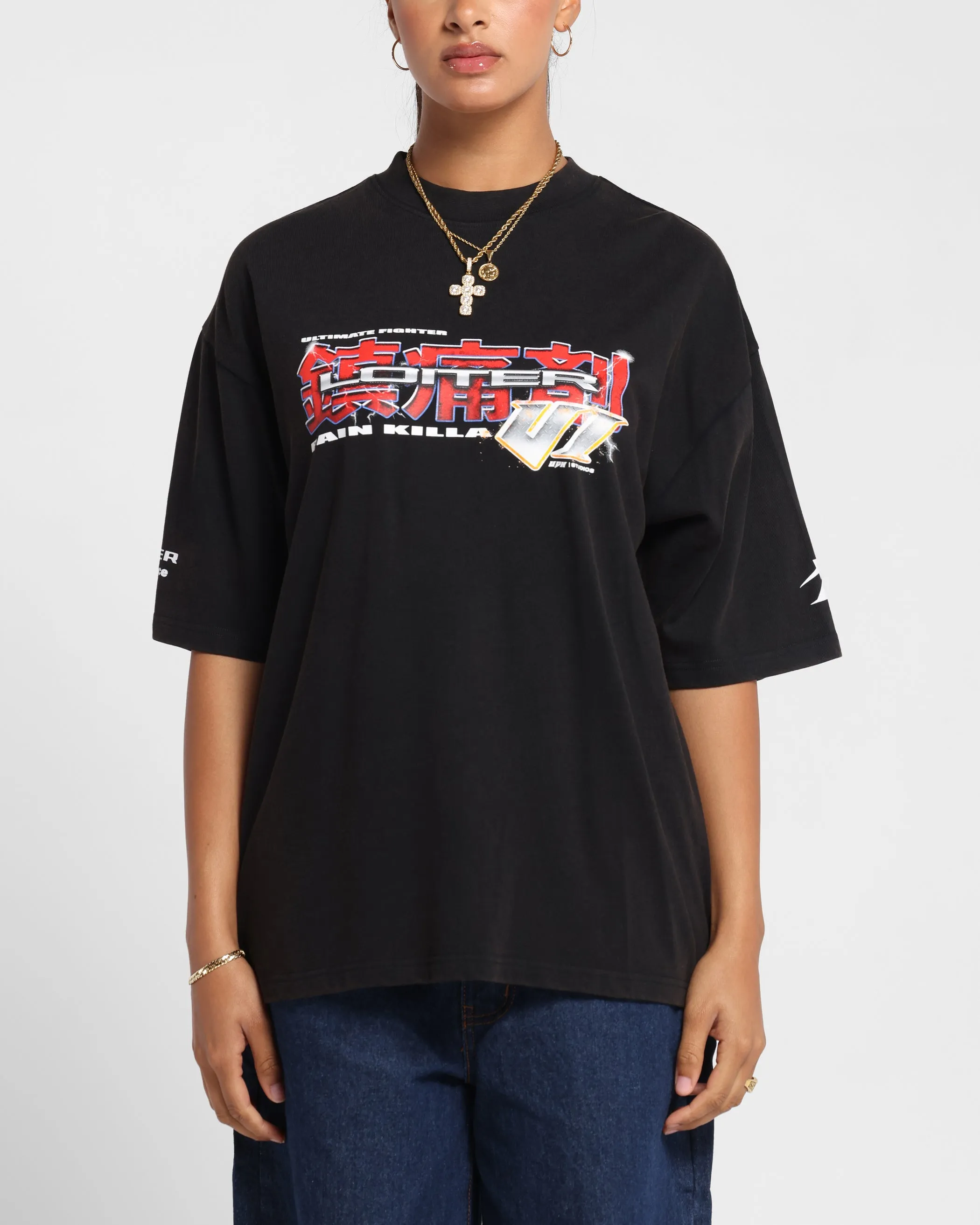 Comfortable and stylish Loiter Fighter Vintage T-Shirt Vintage Black