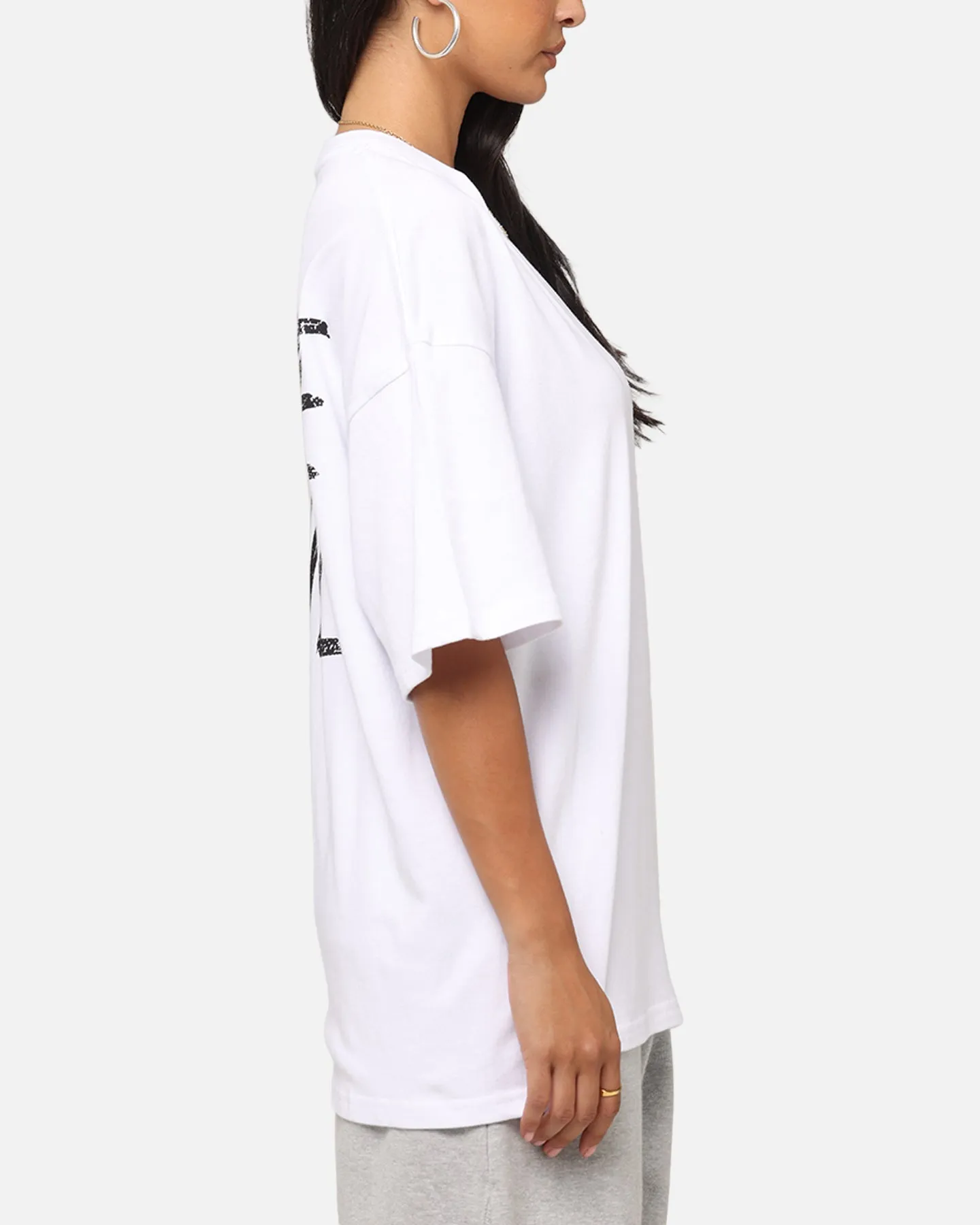 Fashion Essential Airflow Ventilation System Carre Intl Drop Shoulder T-Shirt White