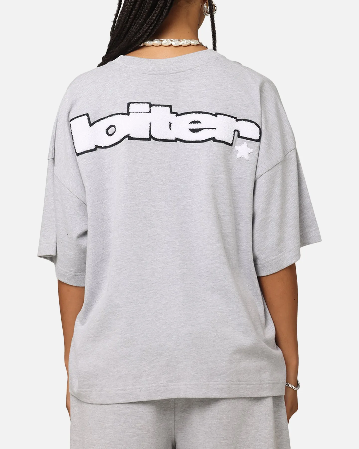 Loiter Premium Essentials Boxy T-Shirt Grey Marle Classic Style