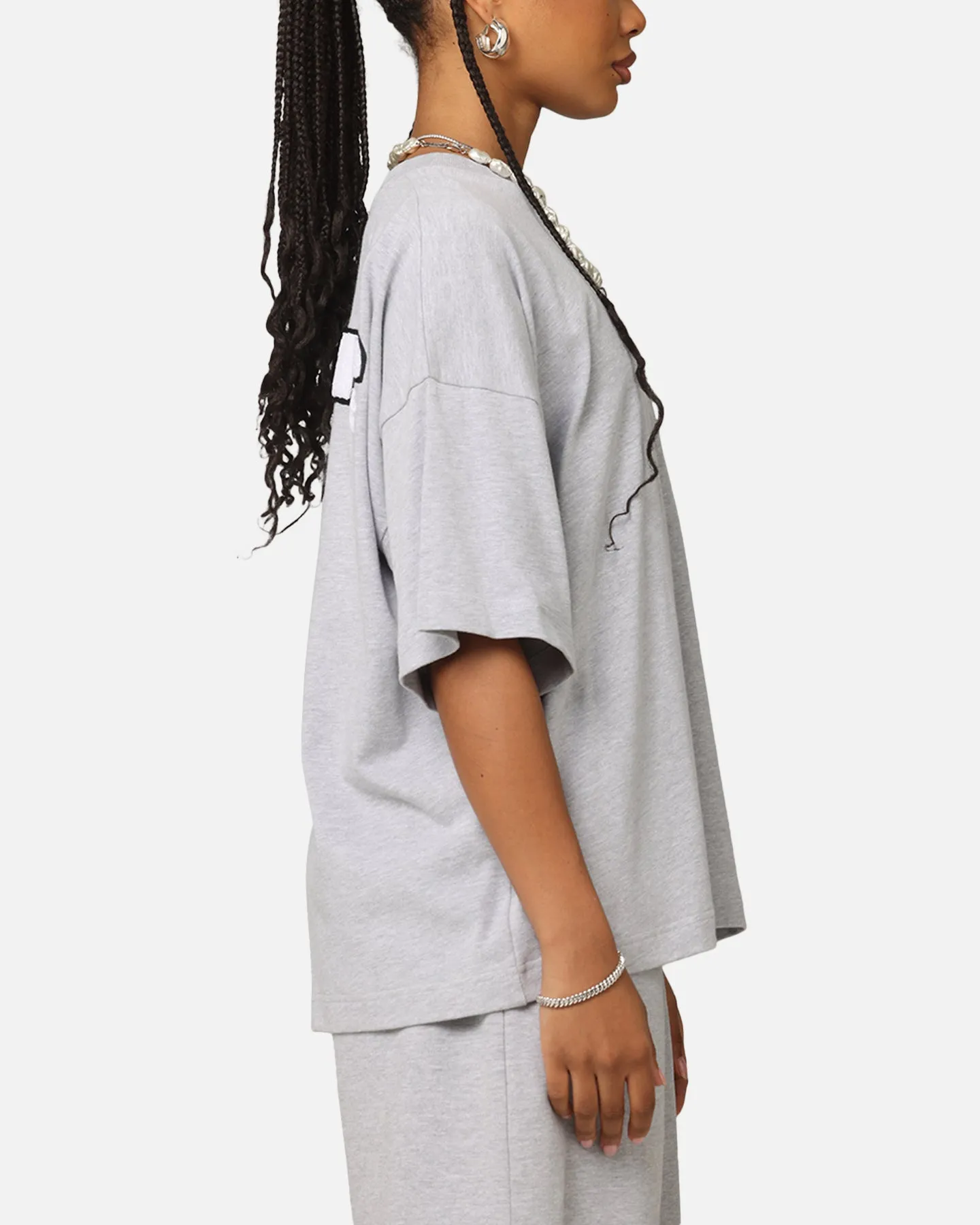 HighThreadCount Loiter Premium Essentials Boxy T-Shirt Grey Marle
