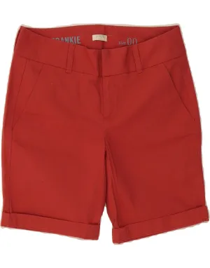 Layering Piece Sport Flex Fit J. CREW Womens Frankie Low Waist Chino Shorts US 00 2XS W30 Red Cotton
