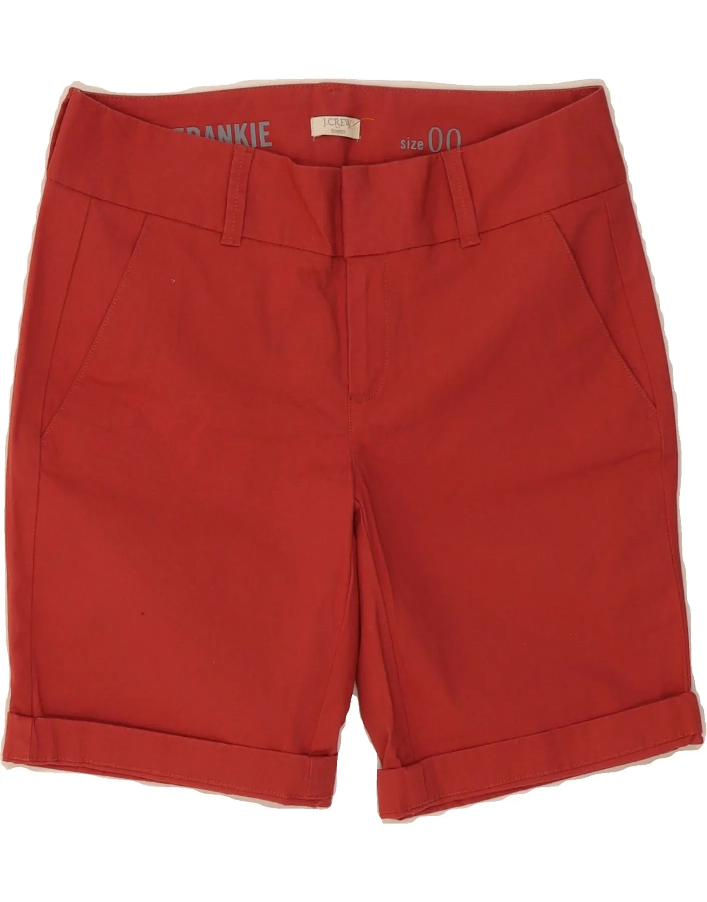 Layering Piece Sport Flex Fit J. CREW Womens Frankie Low Waist Chino Shorts US 00 2XS W30 Red Cotton