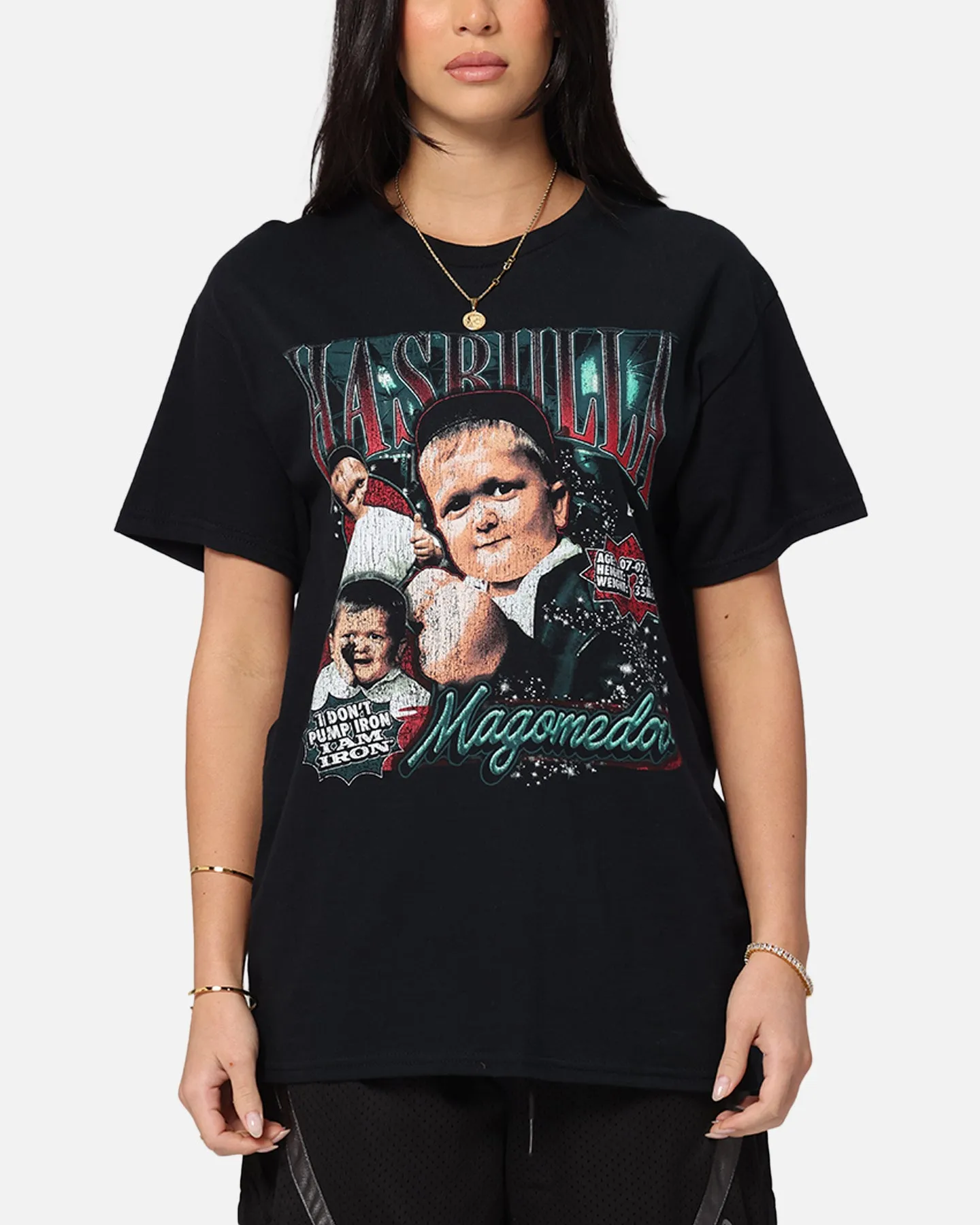 Lightweight Look UFC By Goat Crew Hasbulla Vintage T-Shirt Black