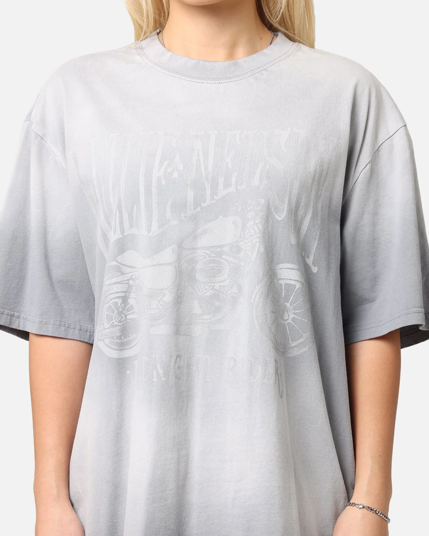 Sleep Office Casual Willie Nelson Bike T-Shirt Washed Grey