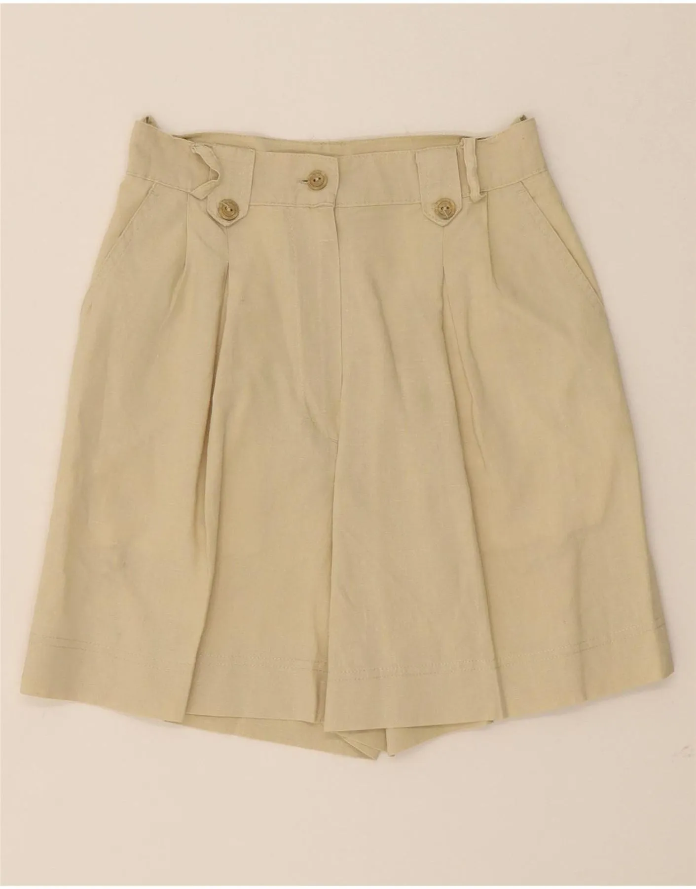 Sporty Chic Light Coverage OLD DOG Womens Chino Shorts IT 40 Small W26  Beige Cotton