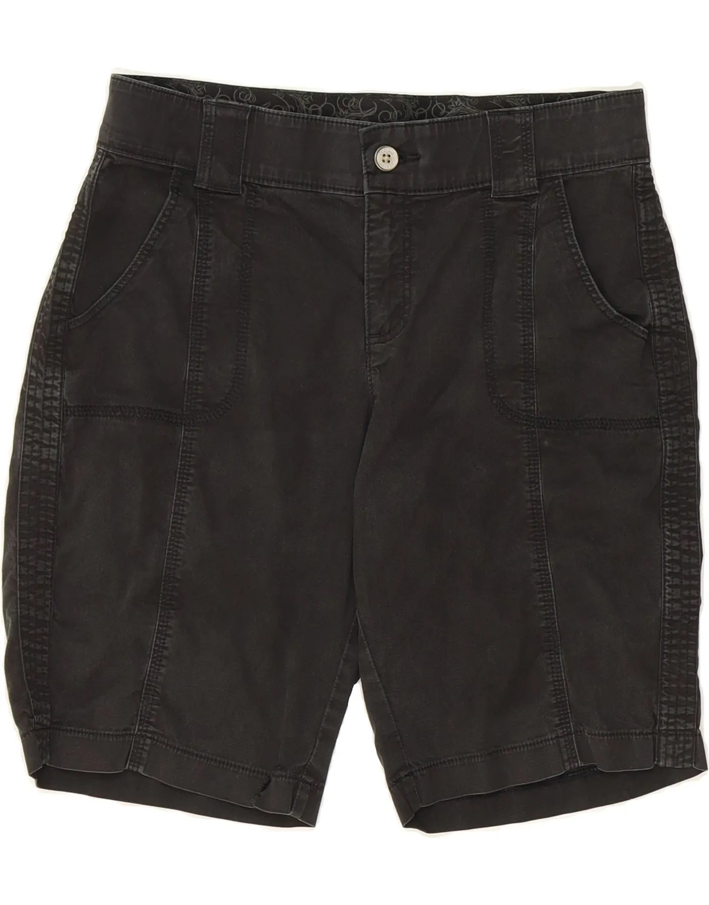 Quick Access Zip Pockets LEE Womens Comfort Fit Chino Shorts W32 Medium Black