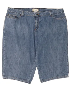 Day Comfort Belt loops L.L.BEAN Womens Classic Fit Denim Shorts US 18 2XL W42 Blue Cotton