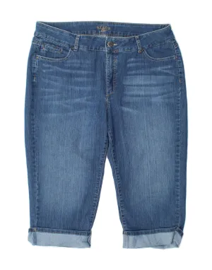 LEE Womens Riders Bermuda Denim Shorts US 18 2XL W40  Blue Cotton Shock Dispersing Architecture
