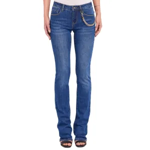 Winter Warmth Outdoor Adventure Gaud?? pantalone jeans da donna Flare cropped 411BD26011 blu medio