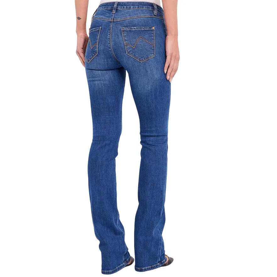 Odor Control Coating Timeless Feel Gaud?? pantalone jeans da donna Flare cropped 411BD26011 blu medio