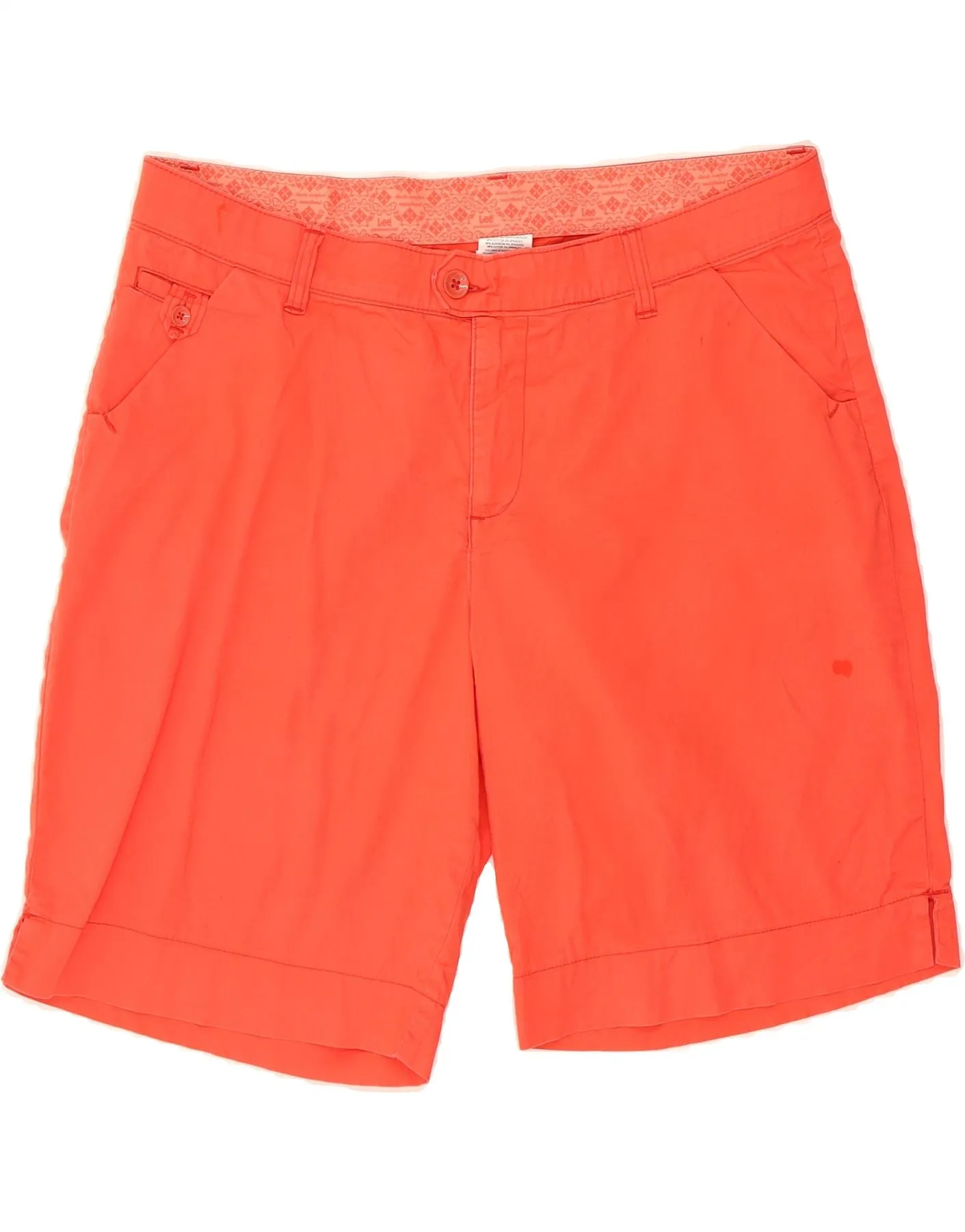 long-lasting quality LEE Womens Chino Shorts US 16 2XL W38 Orange Cotton