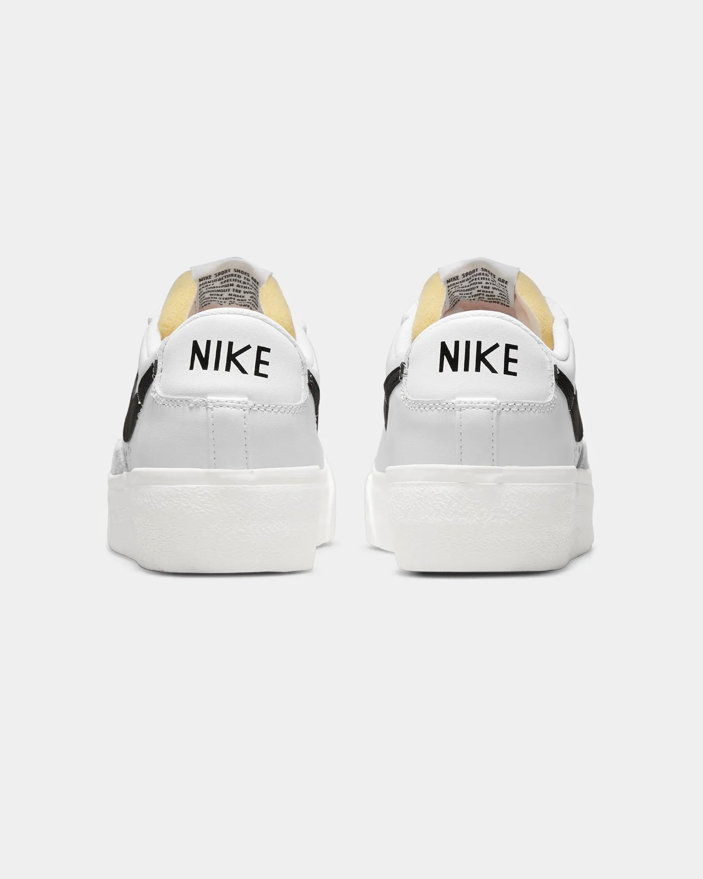 Reinforced Heel Cup Nike Women's Blazer Low Platform White/Black Sail