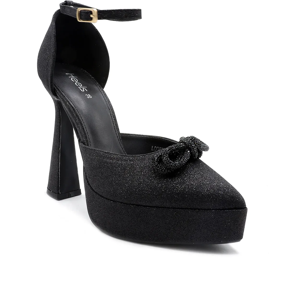 Everyday Edge Luxury Pumps for Weddings Black Ladies Court Shoes L00870015
