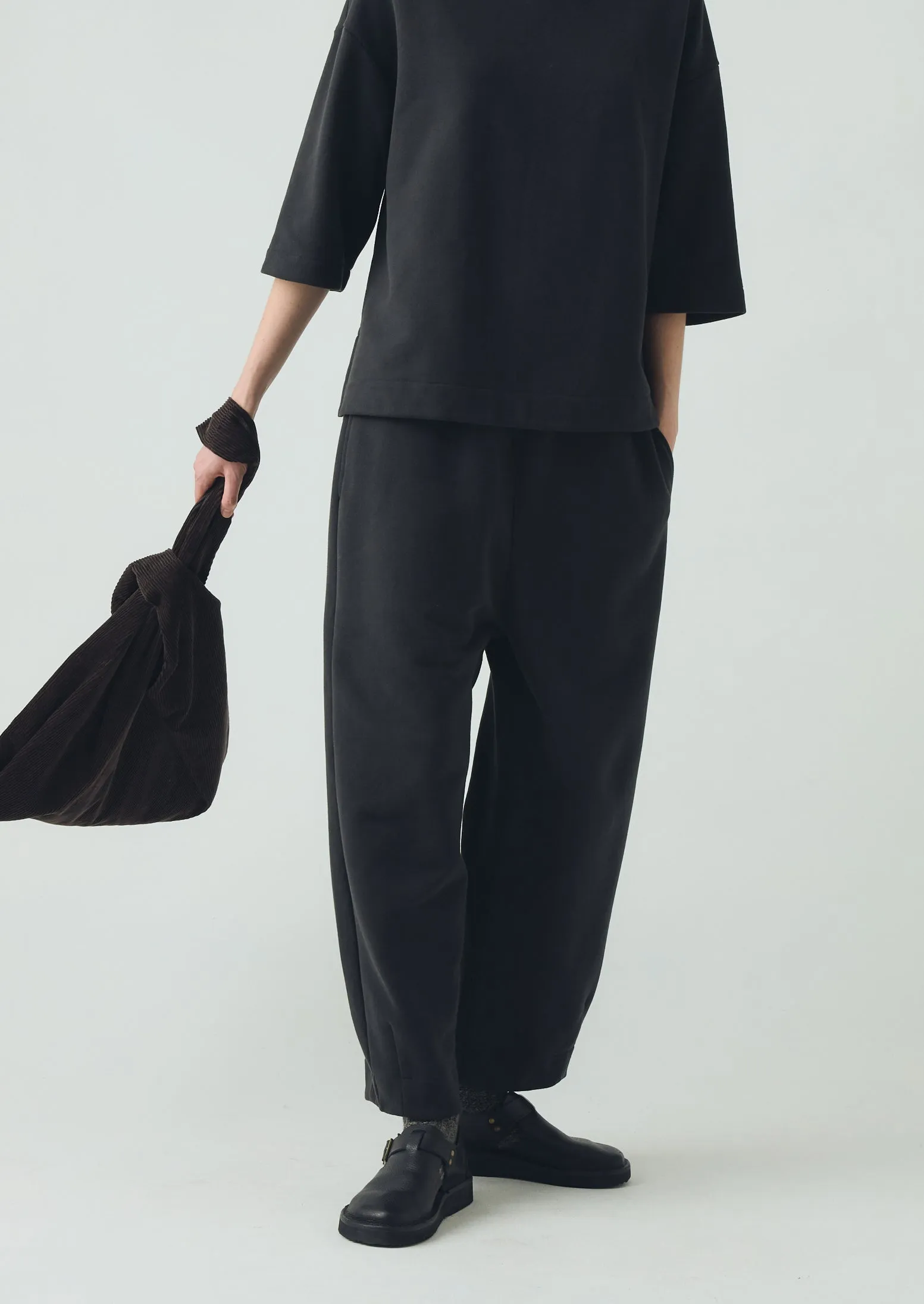 Jersey Barrel Leg Pants | Black Pepper Seamless Waist Technology