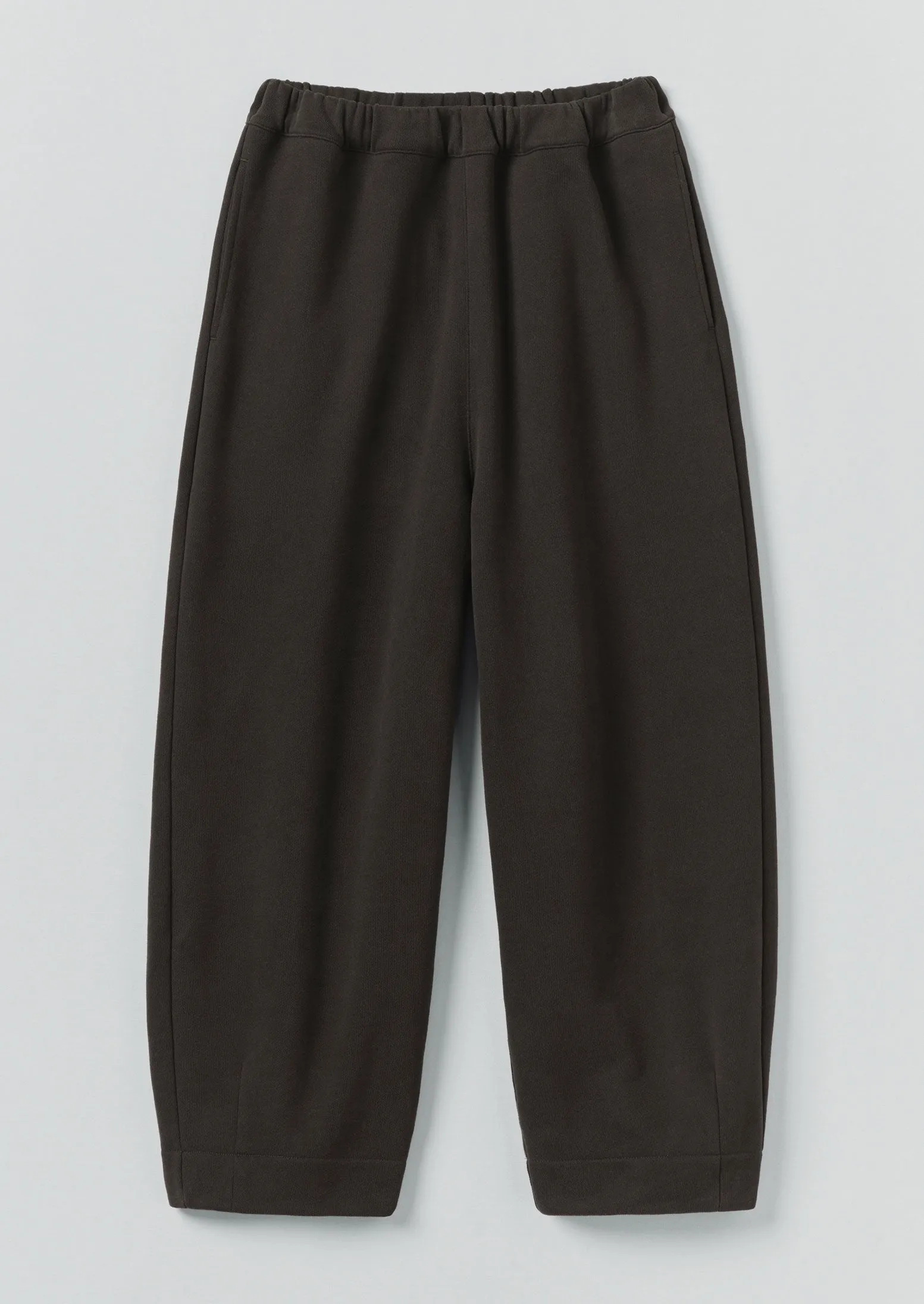 Jersey Barrel Leg Pants | Black Pepper Laser Cut Edges