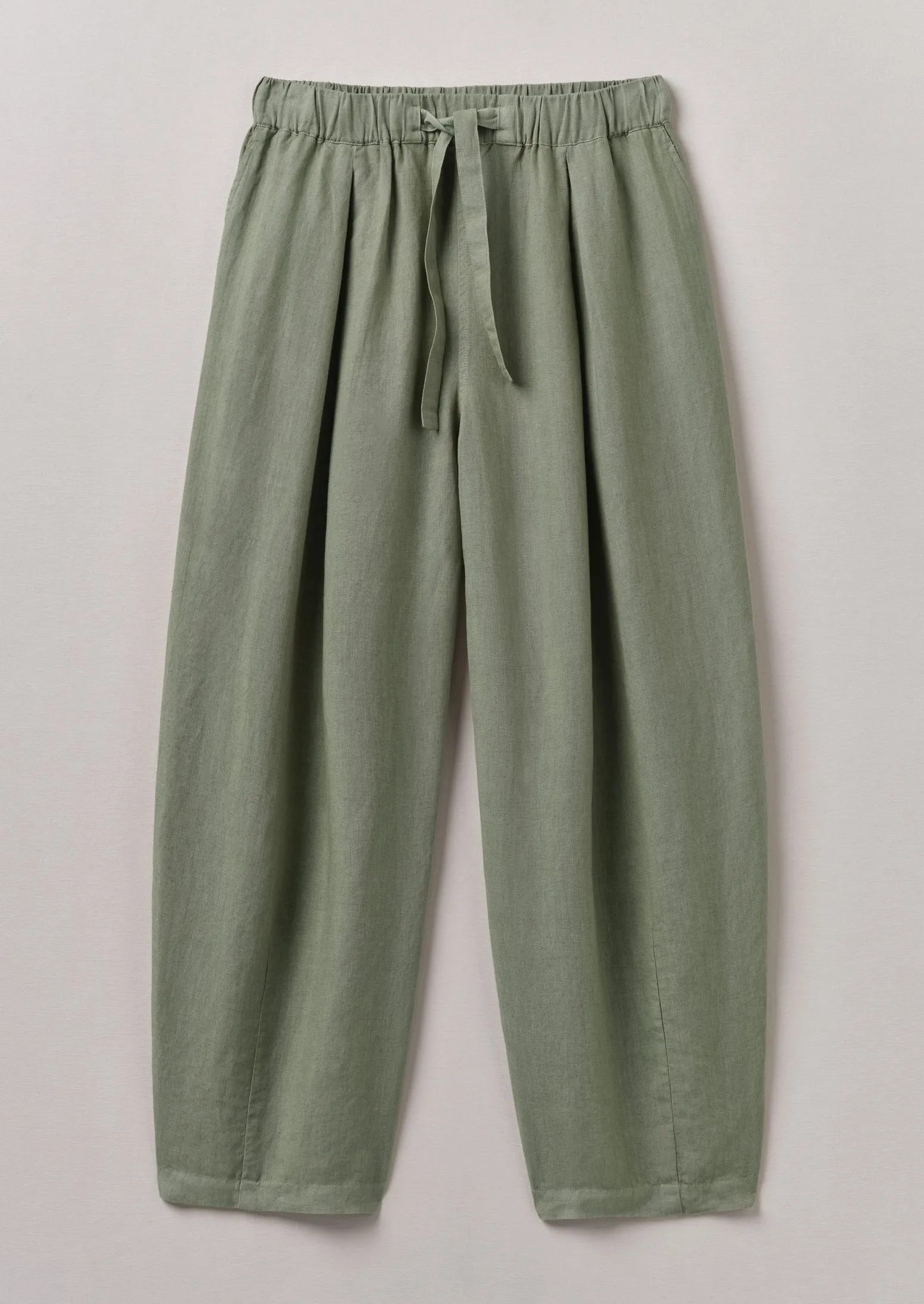 Minako Garment Dyed Linen Pants | Light Sage Performance Comfort