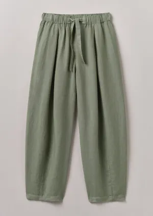 Minako Garment Dyed Linen Pants | Light Sage Chic Fit Light Fit