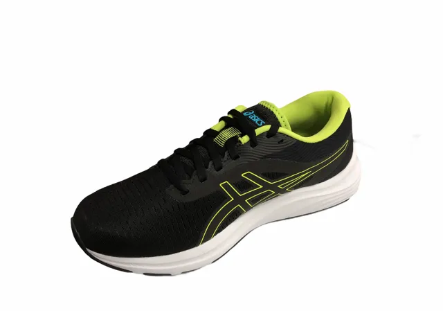 Asics scaropa da corsa da uomo Gel Pulse 12 1011A844 006 nero verde Grippy Sole Ergonomic Sole Contour