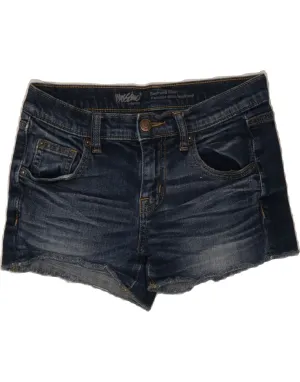 MOSSIMO Womens Denim Shorts US 00 2XS W24 Blue Cotton Comfy Feel Smooth Flatlock Seams