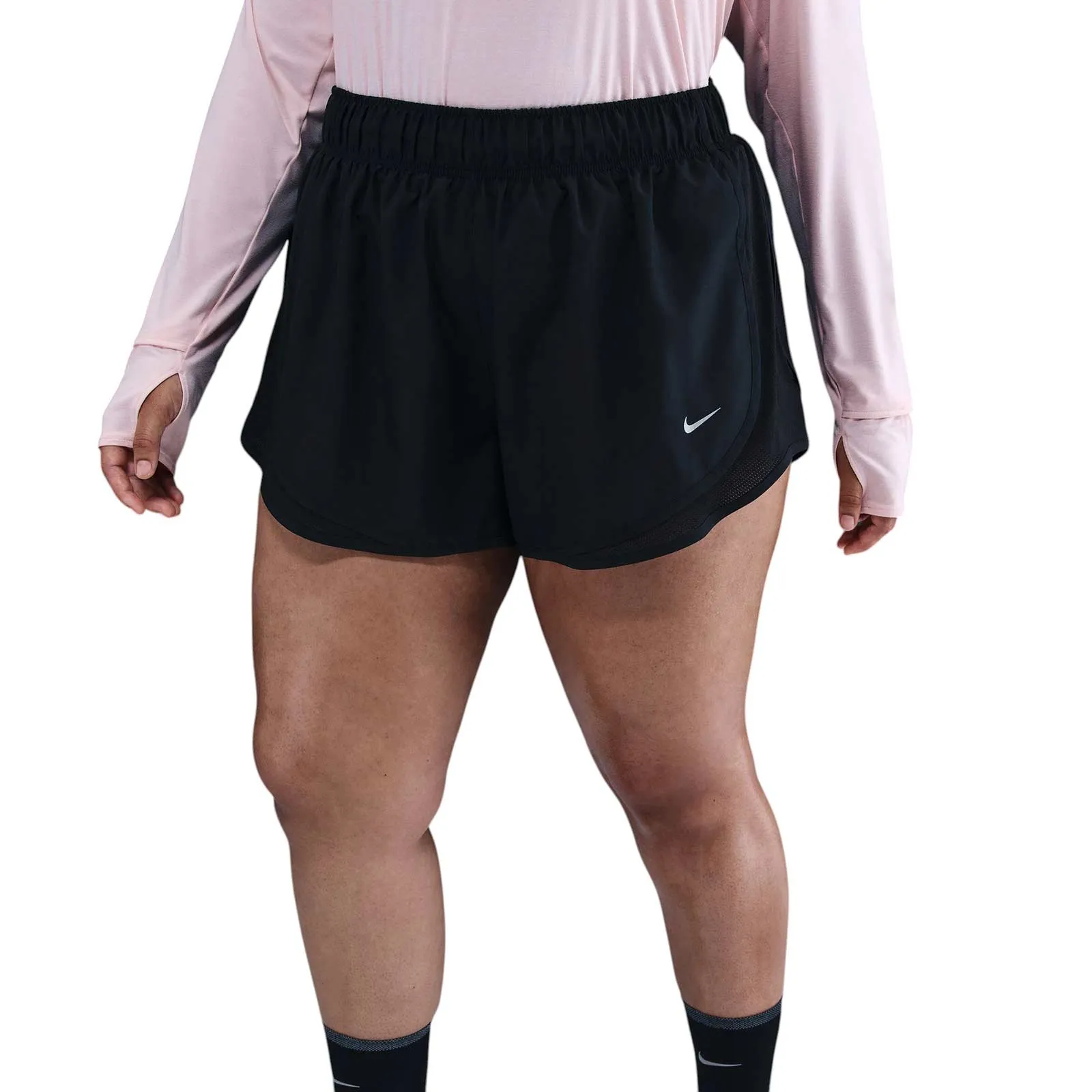Nike Tempo Womens Dri-FIT Mid-Rise 3" Brief-Lined Running Shorts (Plus Size) sweater Easy Fit