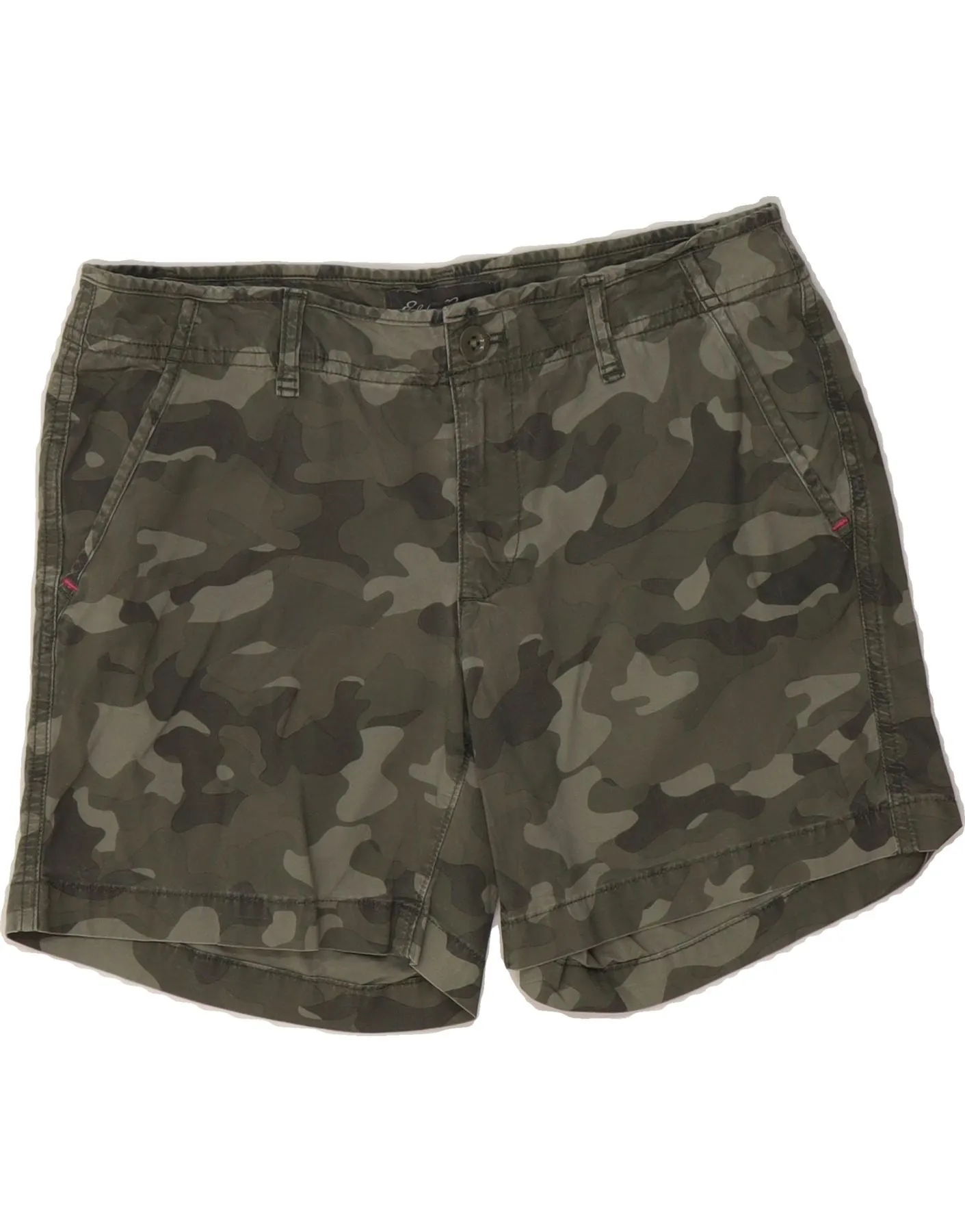 Sporty Flex Smart Casual EDDIE BAUER Womens Chino Shorts US 6 Medium W32 Khaki Camouflage Cotton
