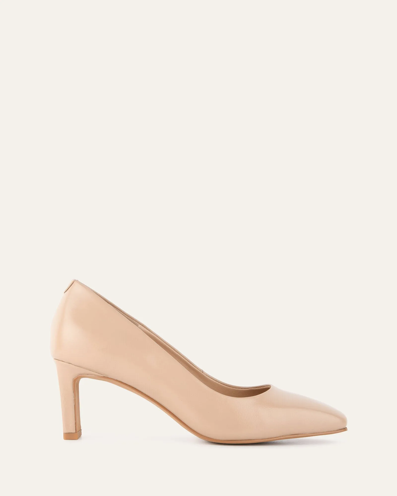Anti Bacterial Timeless Sandals JULIE MID HEELS BLUSH LEATHER