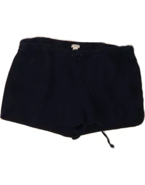 Functional Waist Quick Slip J. CREW Womens Chino Shorts Large W34  Navy Blue Linen