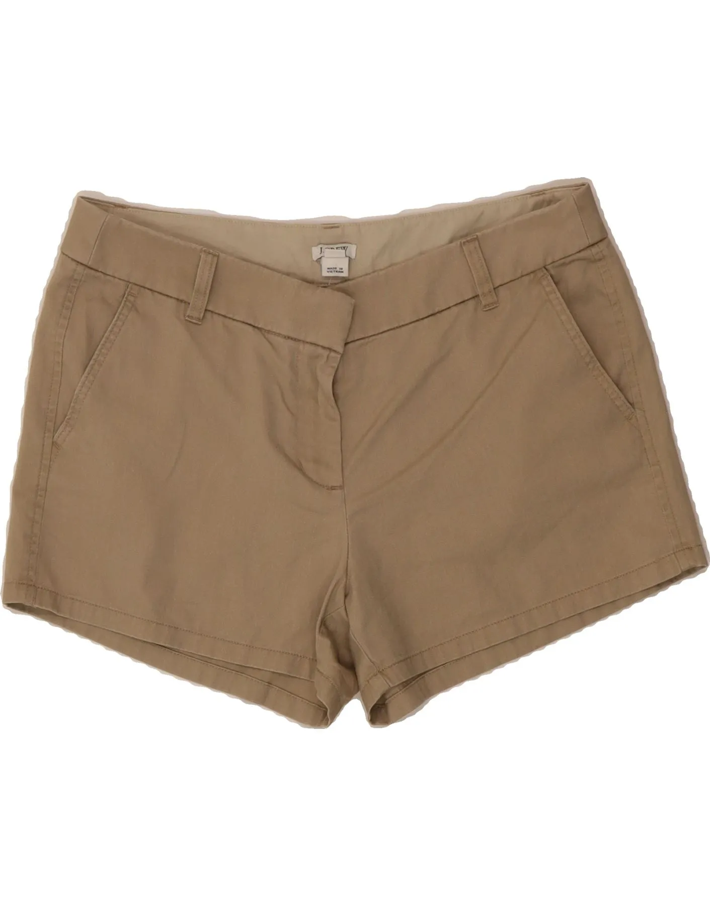 checked shorts J. CREW Womens Chino Shorts US 10 Large W34  Beige Cotton