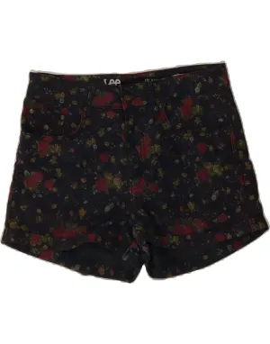Holiday Wear Lightweight Comfort LEE Womens Denim Shorts US 12 Large W32 Navy Blue Floral Cotton